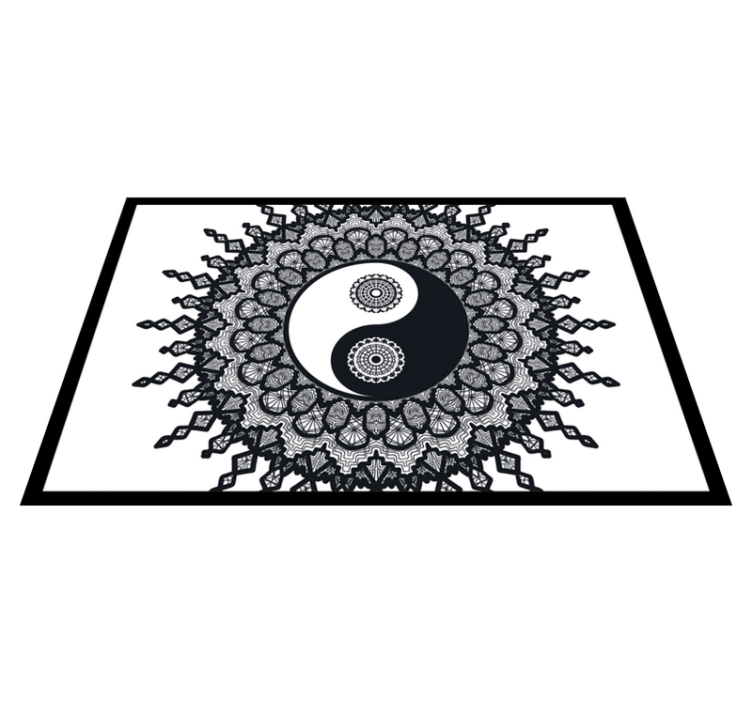 Yin yang mandala pattern placemats - TenStickers