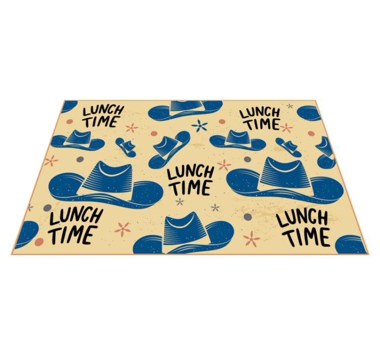 Original placemats lunch time caps - TenStickers