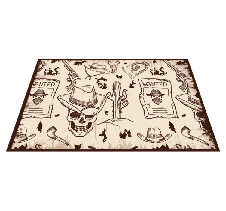 Original placemats skull and cowboy designs - TenStickers