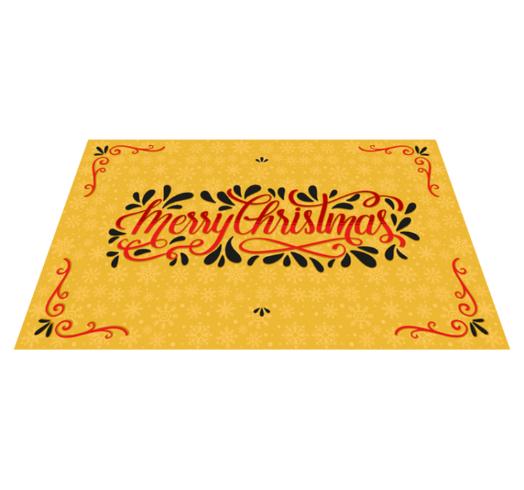 Golden Snowflake Christmas placemats - TenStickers
