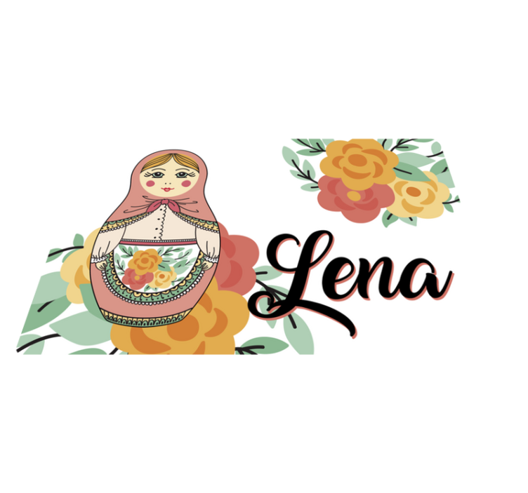Personalisable placemat matryoshka doll design - TenStickers
