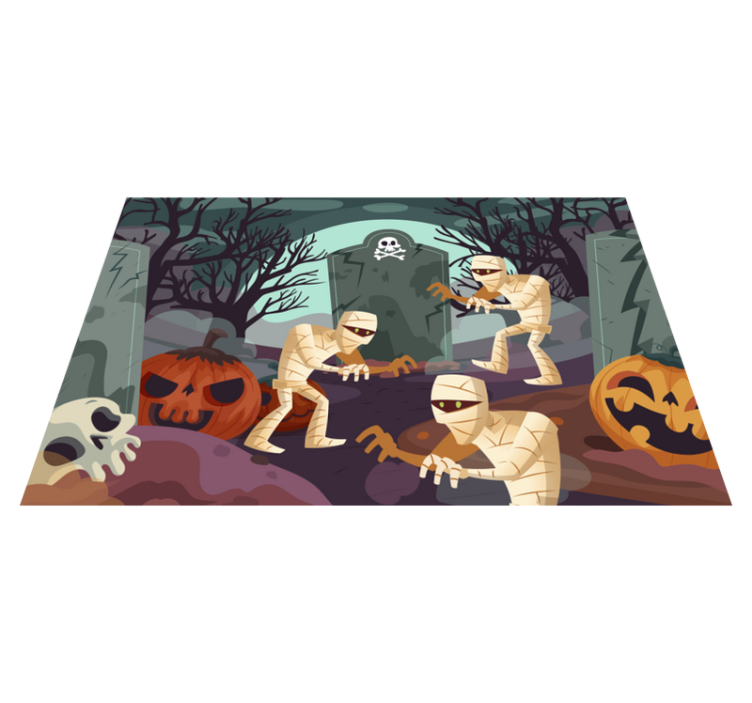 Halloween placemats mummies rising from the grave - TenStickers