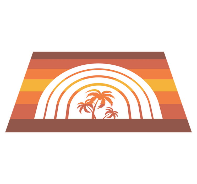 Modern placemats retro sunset arches - TenStickers