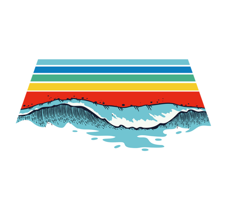 Modern placemats wave pattern design - TenStickers