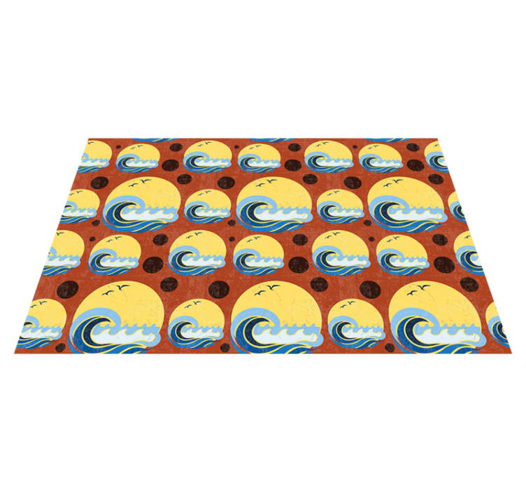Modern placemats with stylized waves design - TenStickers