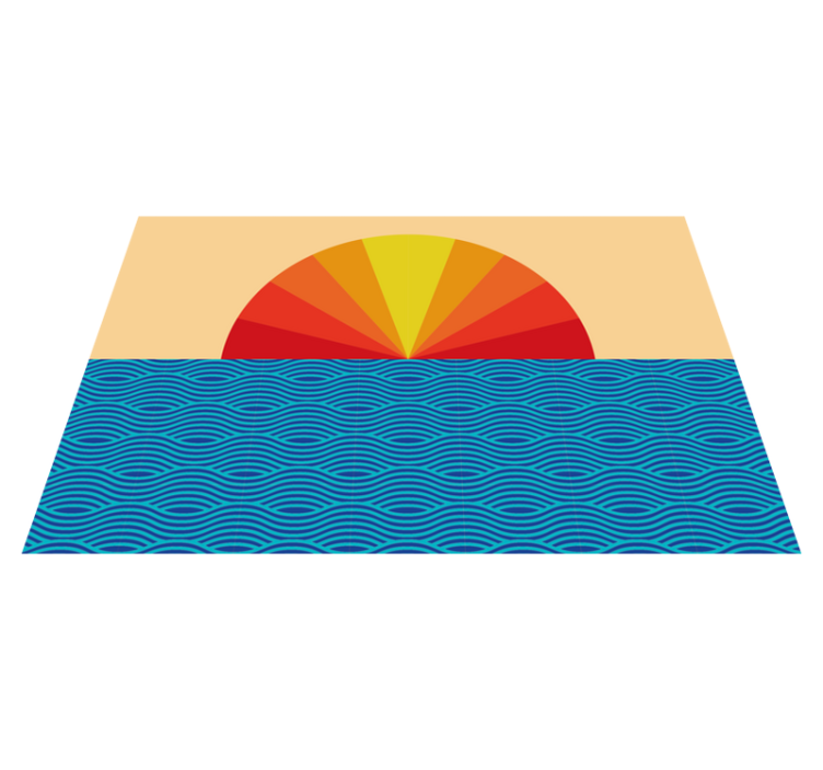 Sunrise ocean waves placemats - TenStickers