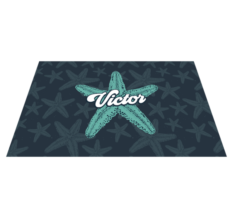 Personalisable placemat starfish personalised accent - TenStickers