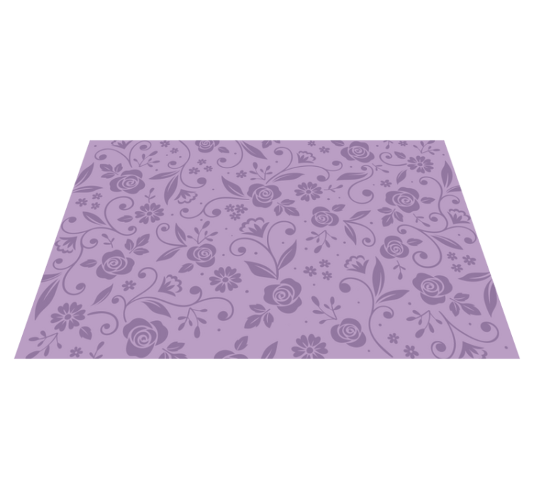 Floral violet pattern placemats - TenStickers