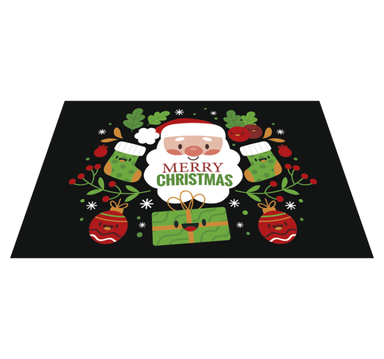 Christmas placemats with joyful santa design - TenStickers