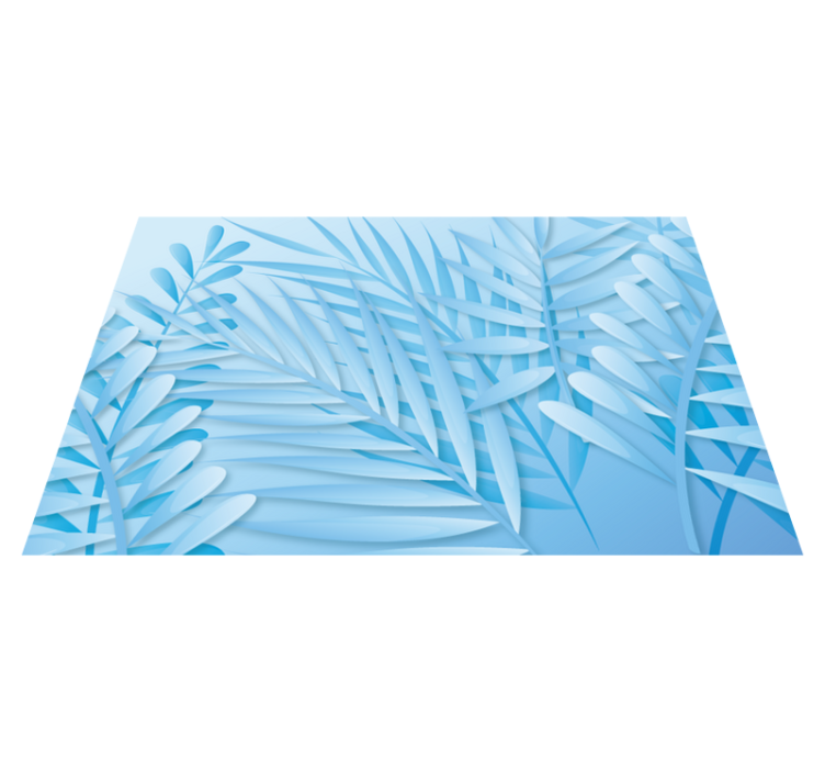 Leafy palm pattern placemats - TenStickers