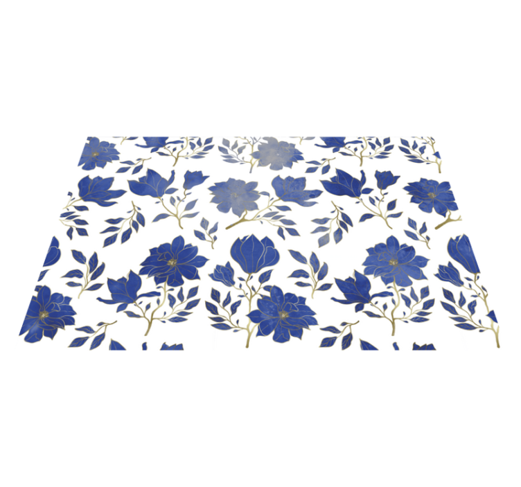 Original placemats floral blue design - TenStickers