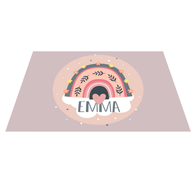 Children placemats rainbow floral design - TenStickers