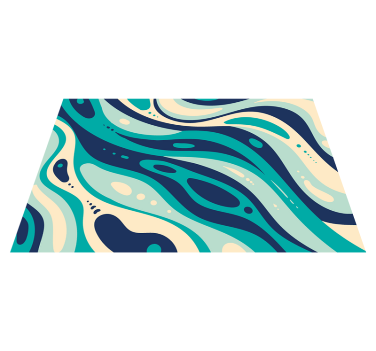 Wavy aqua patterns placemats - TenStickers