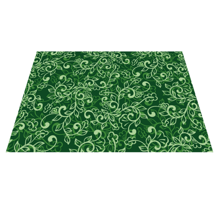 Floral green pattern placemats - TenStickers