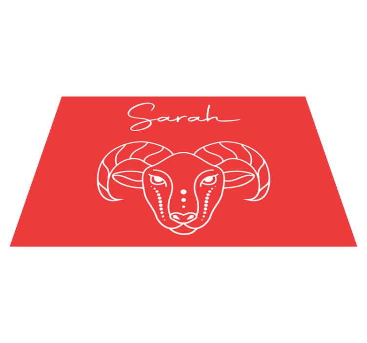 Personalisable placemat with stylized ram design - TenStickers