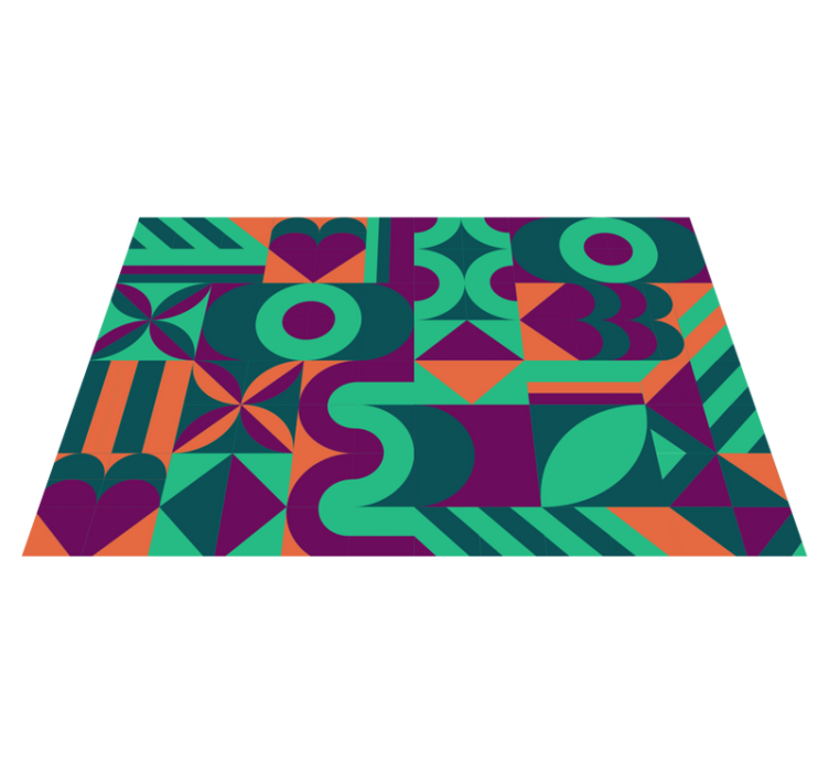 Coloured geometric pattern modern placemats - TenStickers