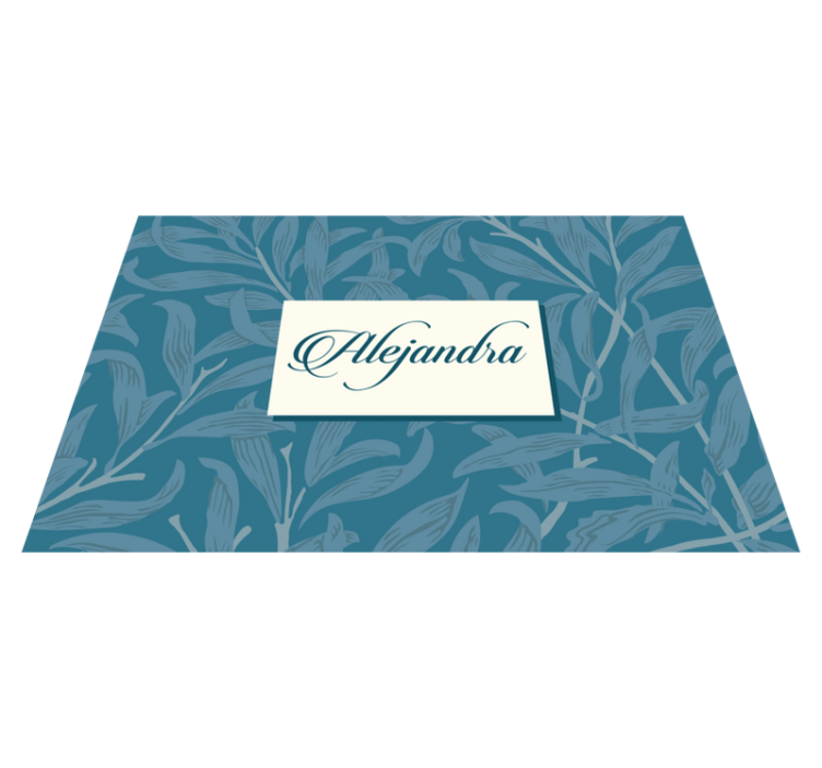 Personalisable placemat with elegant leaf design - TenStickers