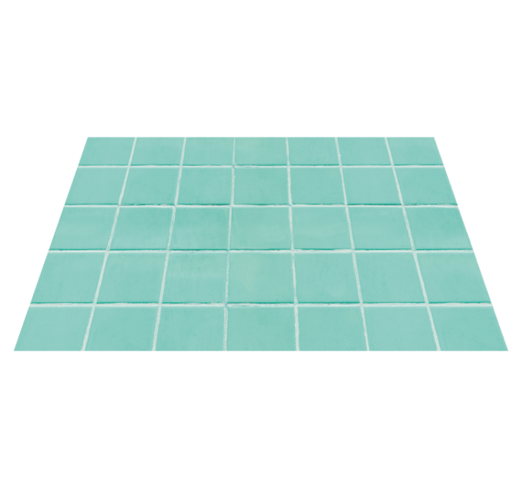 Turquoise tiled surface placemats - TenStickers