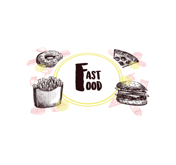 Original placemats fast food designs - TenStickers