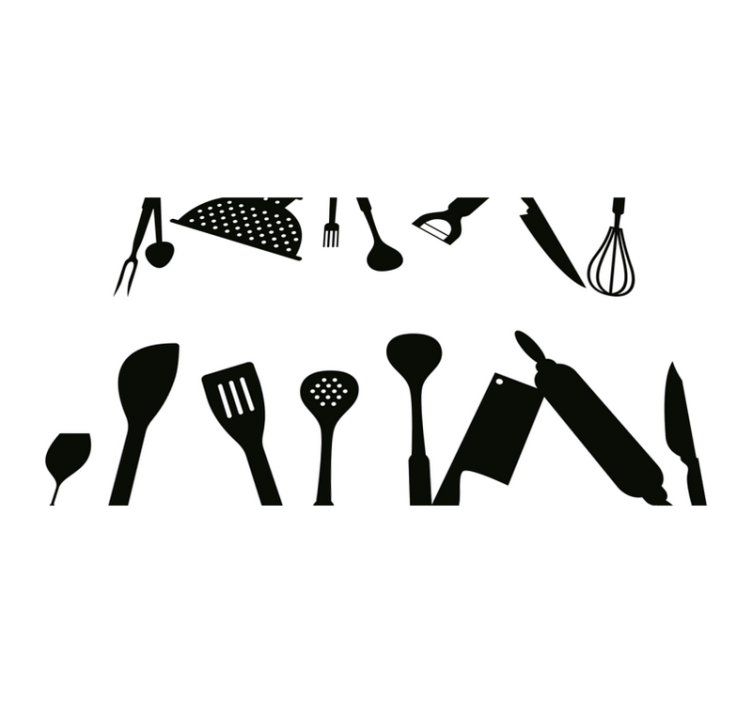 Original placemats kitchen utensils set - TenStickers