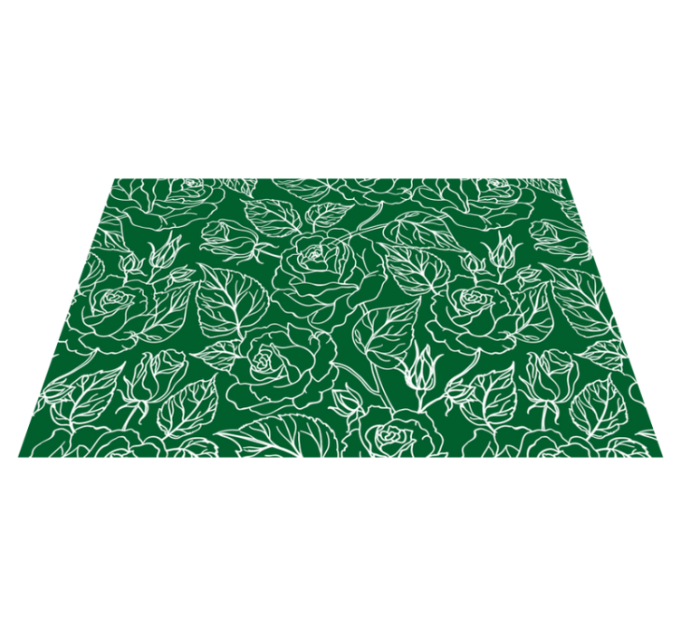 Placemats with elegant floral design - TenStickers