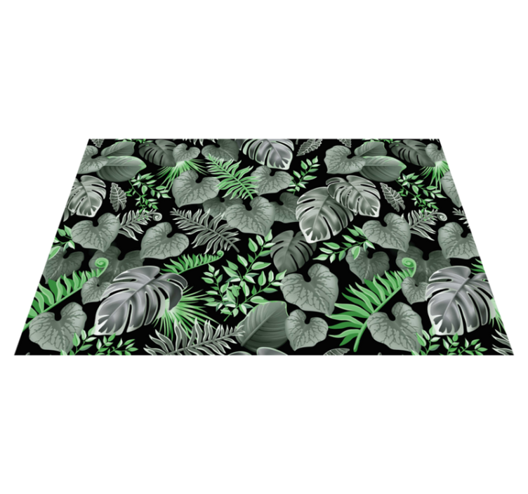 Placemat green leaf patterns - TenStickers