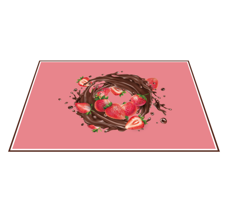 Original placemats chocolate dipped strawberries - TenStickers