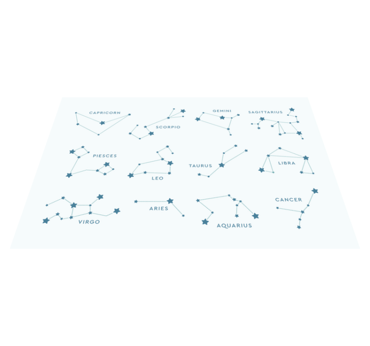 Placemat with quote astrology constellation chart - TenStickers