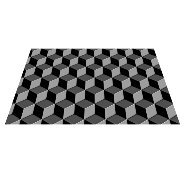 Geometric cubes pattern placemats - TenStickers