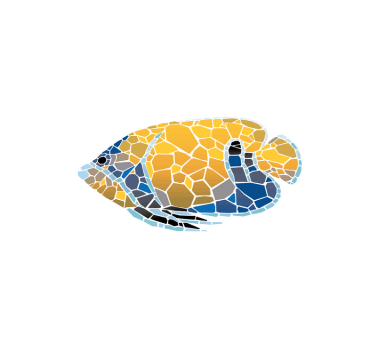 Original placemats mosaic fish design - TenStickers