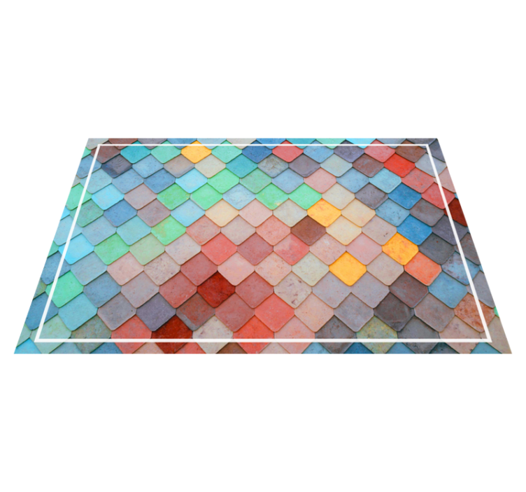 Colorful tile pattern placemats - TenStickers