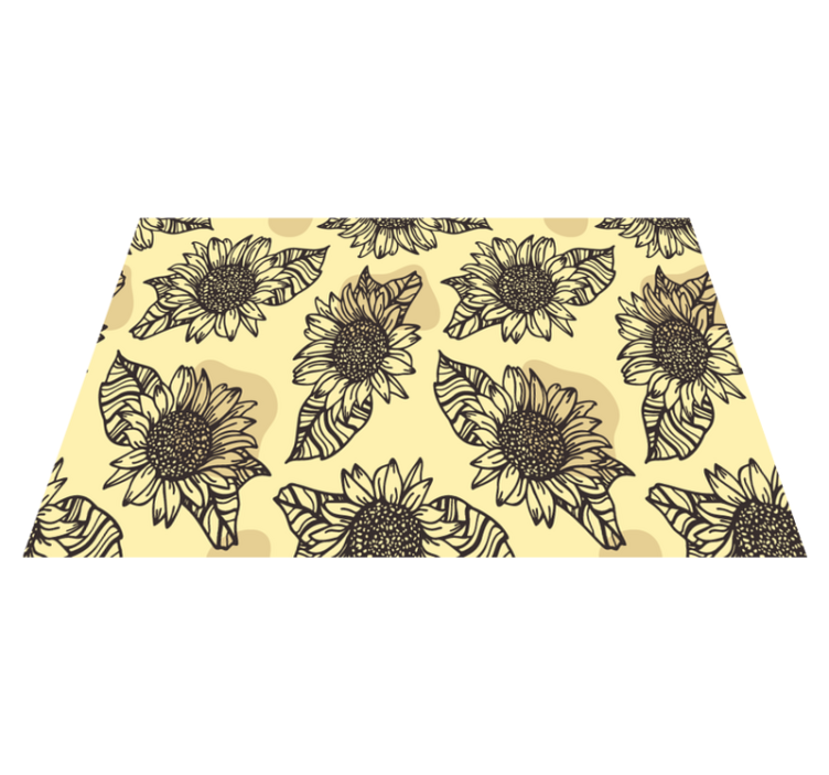 Original placemats sunflower design art - TenStickers