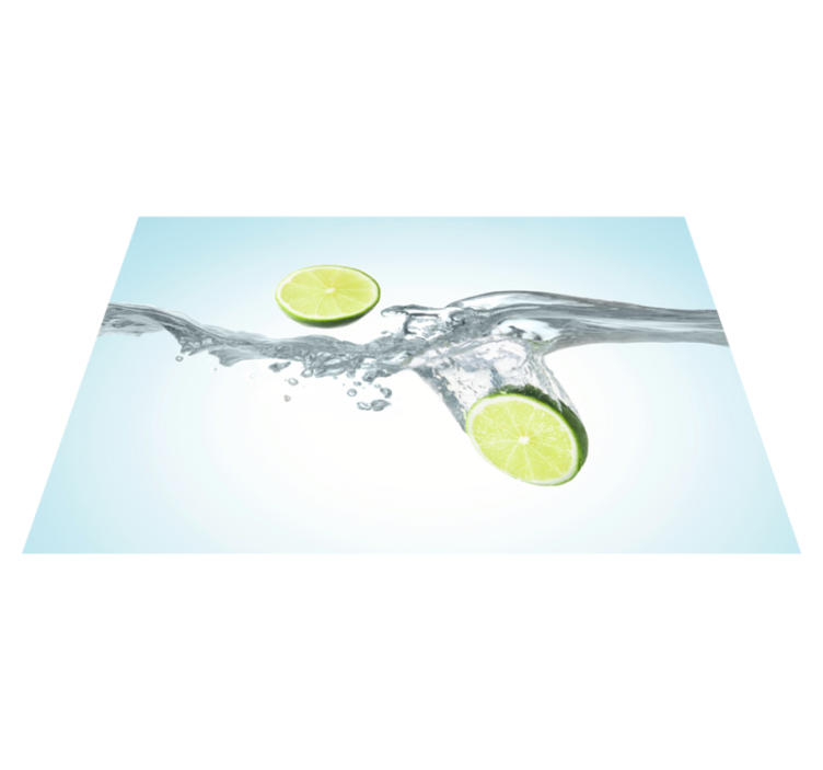 Sliced limes splash placemats - TenStickers
