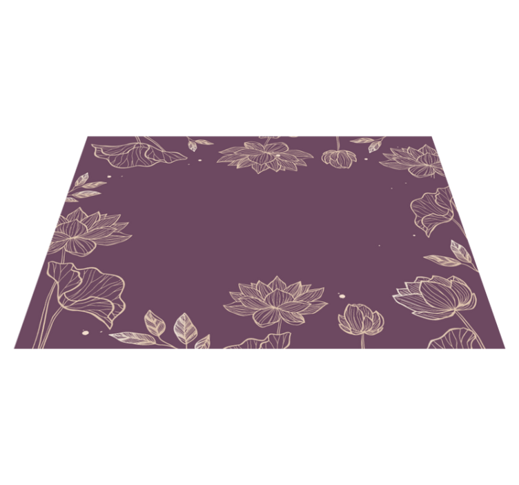 Elegant placemats with floral lotus design - TenStickers