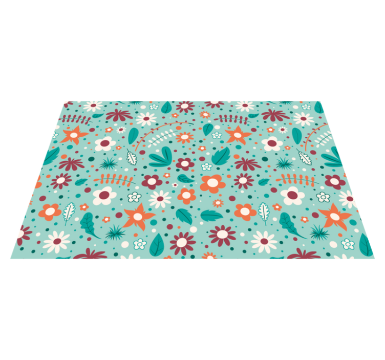 Original placemats floral design pattern - TenStickers