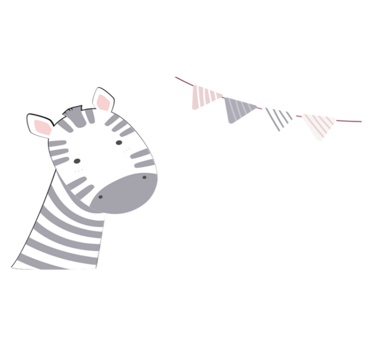Children placemats zebra head illustration - TenStickers