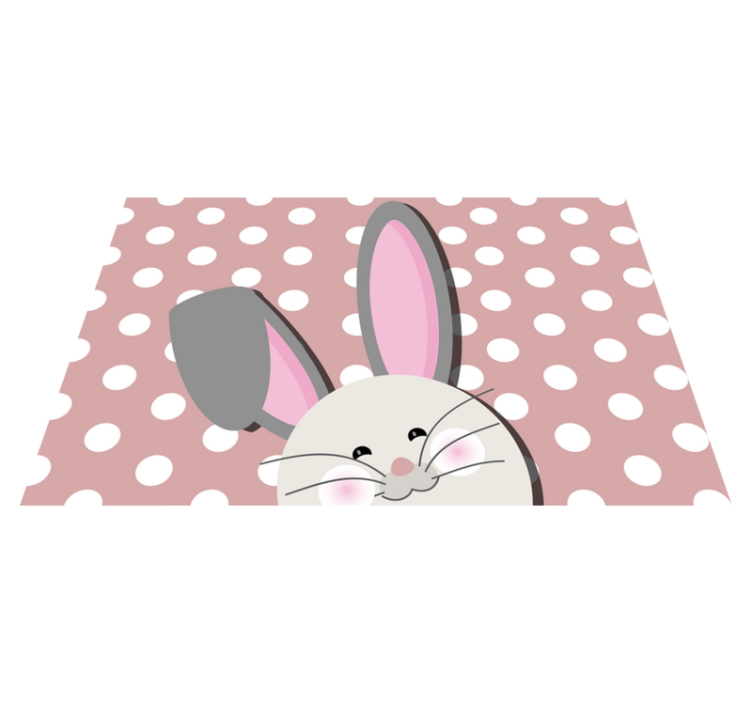 Cute rabbit children placemats - TenStickers
