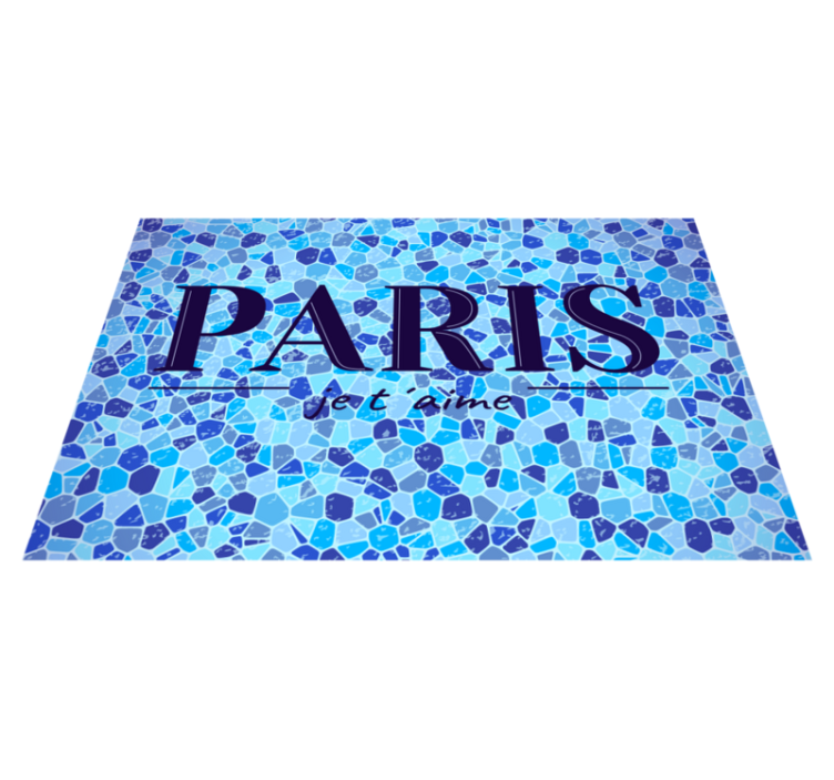 Placemat with quote: love is in paris - TenStickers