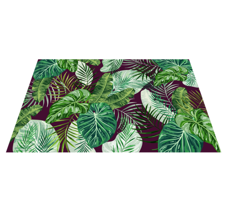 Tropical leaf arrangement placemats - TenStickers