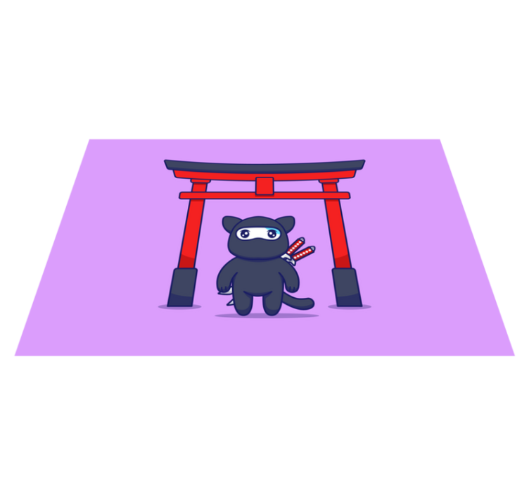 Original placemats cute ninja design - TenStickers