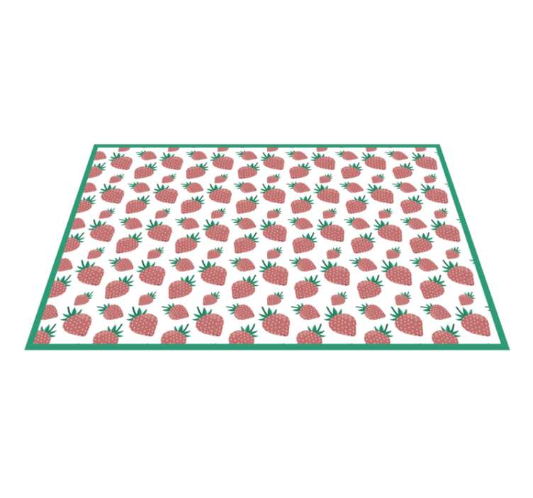 Original placemats strawberry pattern design - TenStickers
