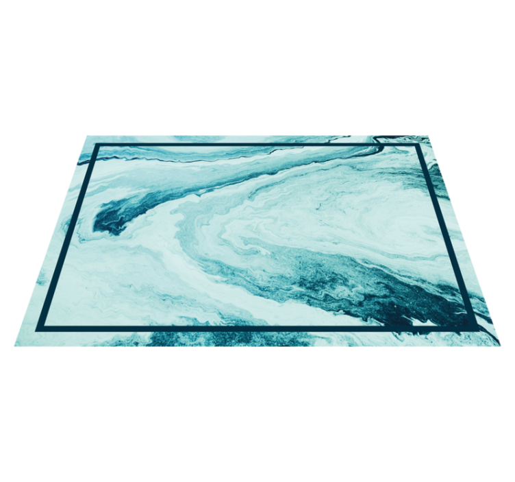 Waves of blue marble textured placemats - TenStickers