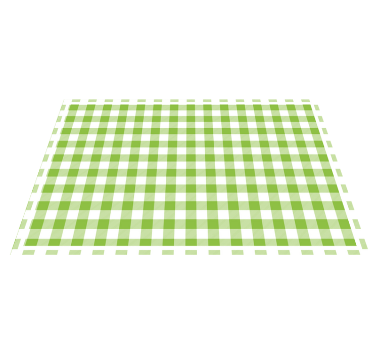 Placements green checkered pattern placemats - TenStickers
