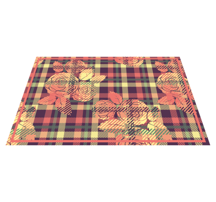 Placemat botanical grid arrangement - TenStickers