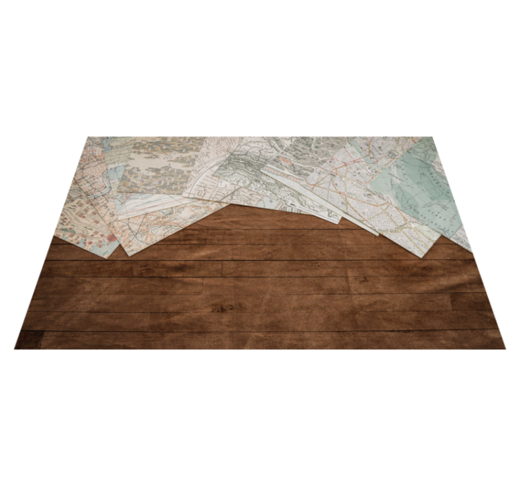 Vintage map layers placemats - TenStickers