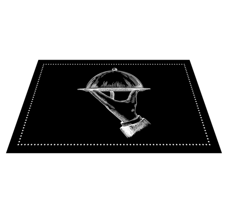 Original placemats elegant serving hand - TenStickers