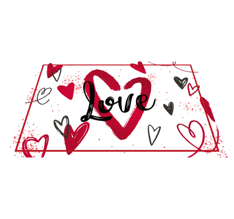 Placemats with quote love heart design - TenStickers