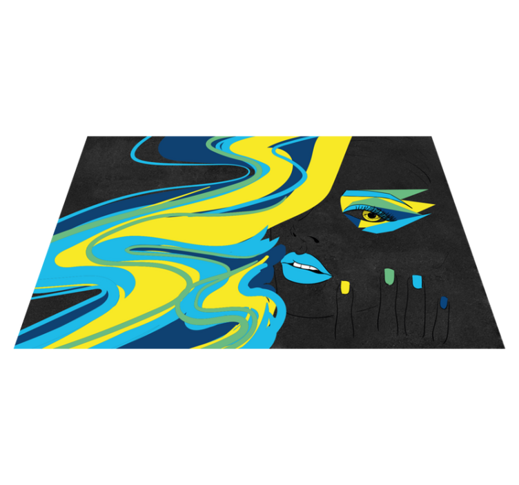 Original placemats bold face art - TenStickers