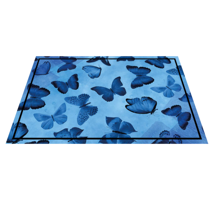 Group of Blue butterfly placemats - TenStickers