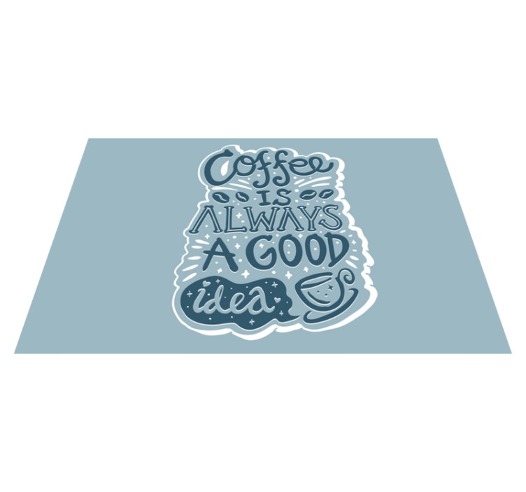 Placemats with quote coffee is a hug in a mug - TenStickers
